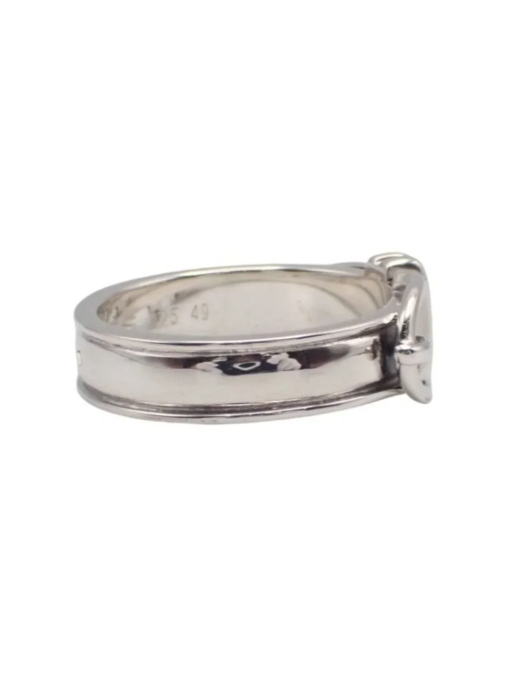 Hermes Ceinture Belt Ring 49 925 Sterling Silver Accessory